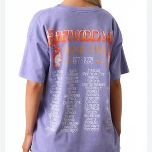 NWOT Daydreamer Fleetwood Mac Rumours Tour Merch Tee In Purple Mist Acid XL